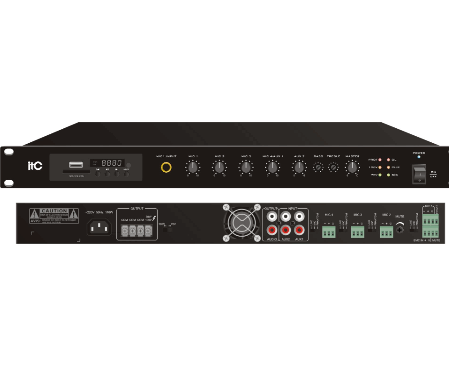 Amply kỹ thuật số ITC T-B60DTB với MP3/Tuner/Bluetooth