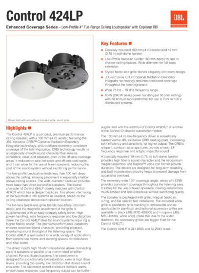 Control 424LP – DataSheet