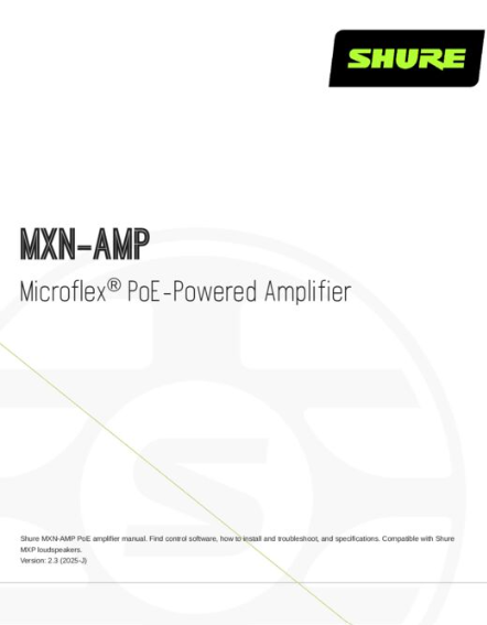 Shure MXN-AMP datasheet
