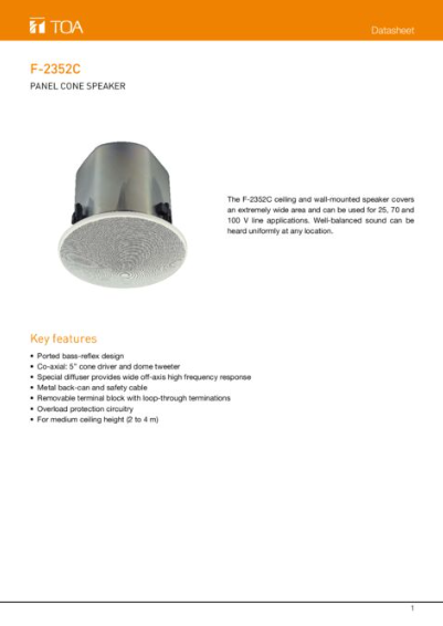 TOA F 2352C datasheet