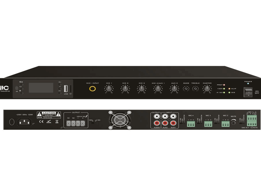 Amply ITC T-B650DTB liền Mixer công suất 650W