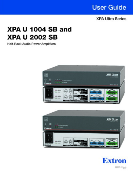 Amply Extron XPA U 2002 SB datasheet