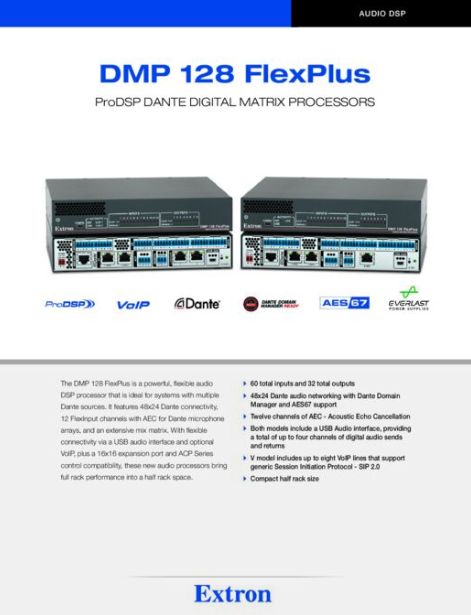 Extron DMP 128 FlexPlus - Brochure