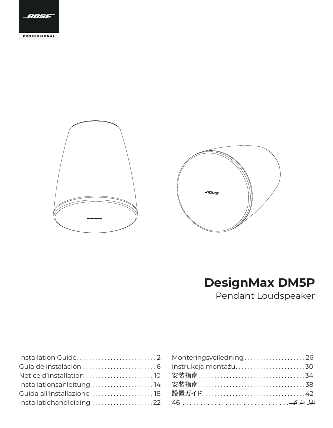 Hướng dẫn cài đặt Bose DesignMax DM5P