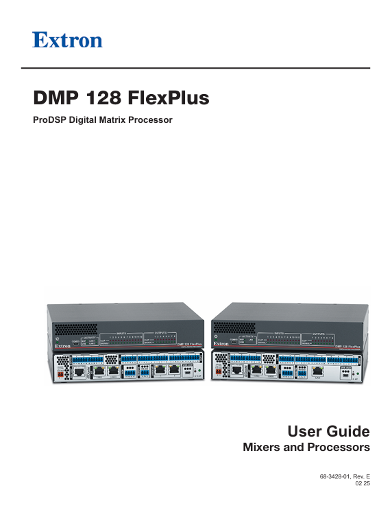 Hướng dẫn sử dụng Extron DMP 128 FlexPlus