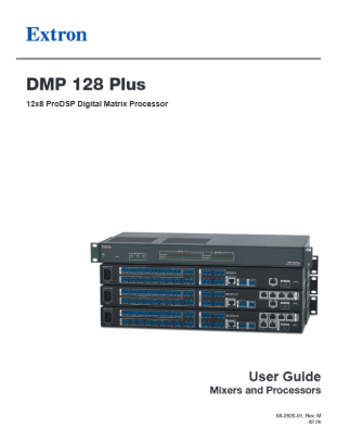 Hướng dẫn sử dụng Extron DMP 128 Plus