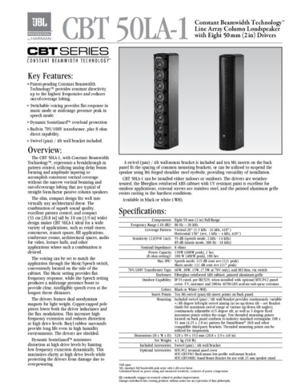 Loa CBT50LA-1 datasheet