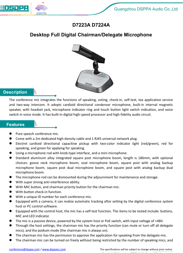 Micro DSPPA D7223A datasheet