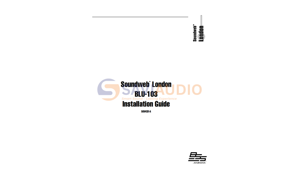 Tài liệu datasheet bộ xử lý tín hiệu âm thanh số BSS BLU-103