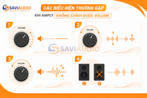 amply không chỉnh được volume