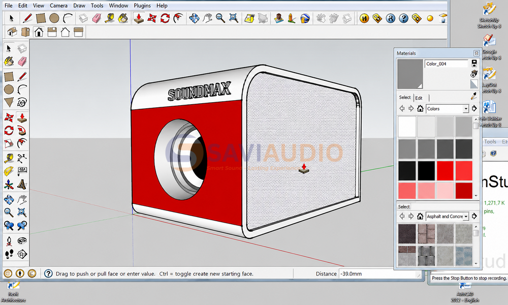 Dựng thùng loa bằng SketchUp