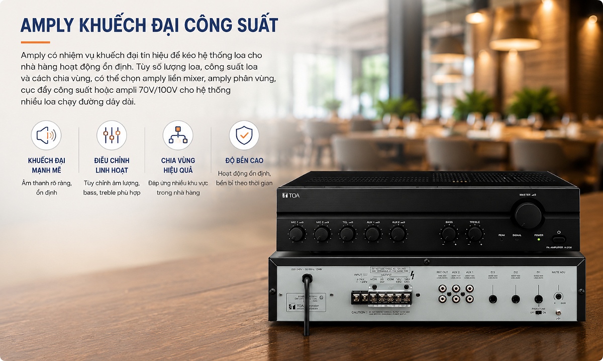 Amply khuếch đại công suất âm thanh