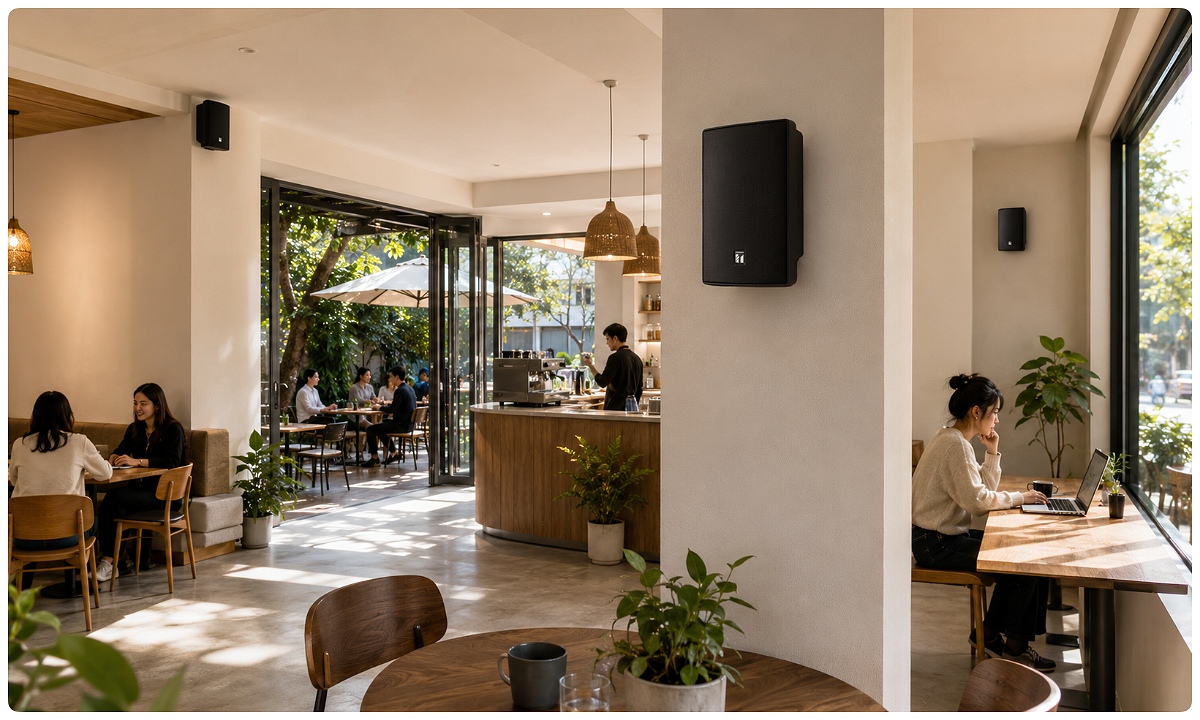 Âm thanh cho quán cafe ảnh hưởng thế nào đến trải nghiệm khách hàng?