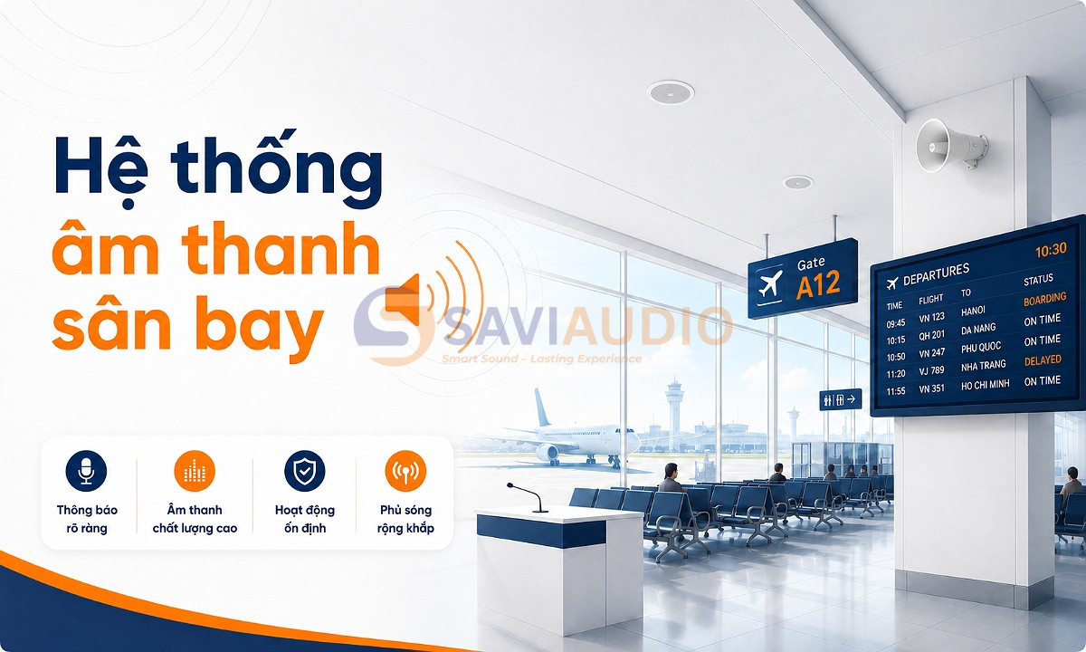 Hệ thống âm thanh tại sân bay là gì?
