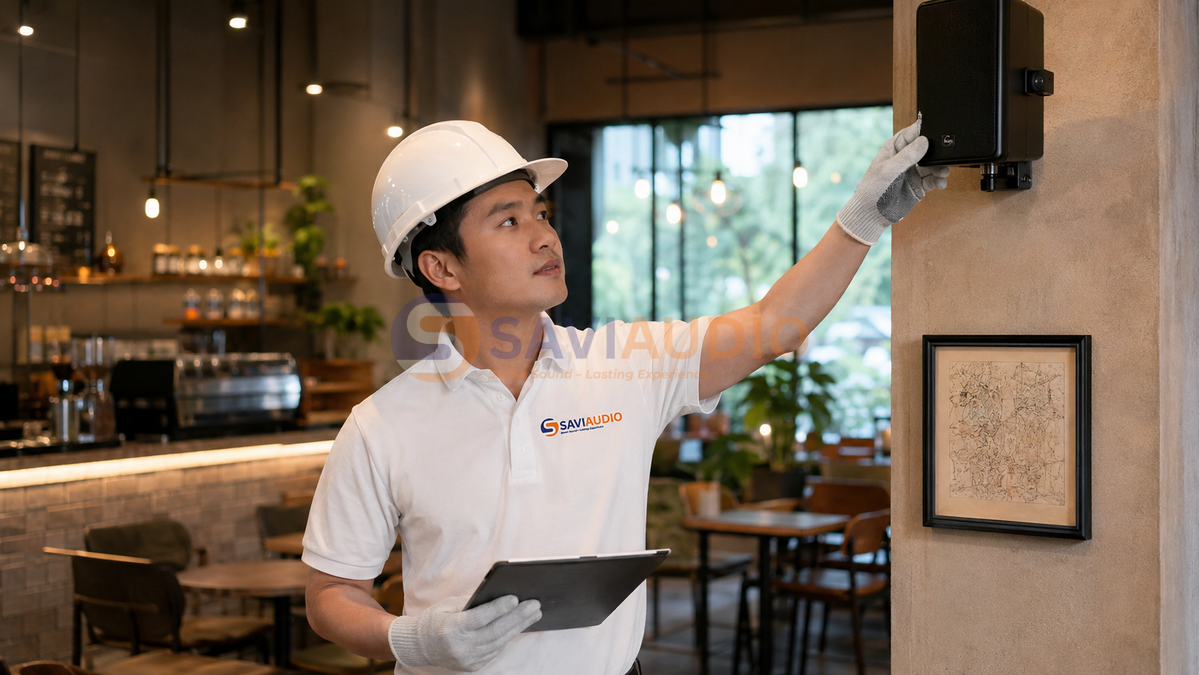 SAVIAUDIO - Đơn vị thi công, lắp đặt âm thanh quán cafe chất lượng