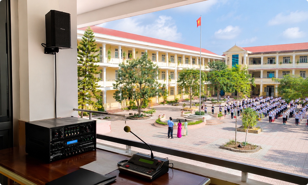 Dàn âm thanh thông báo trường học