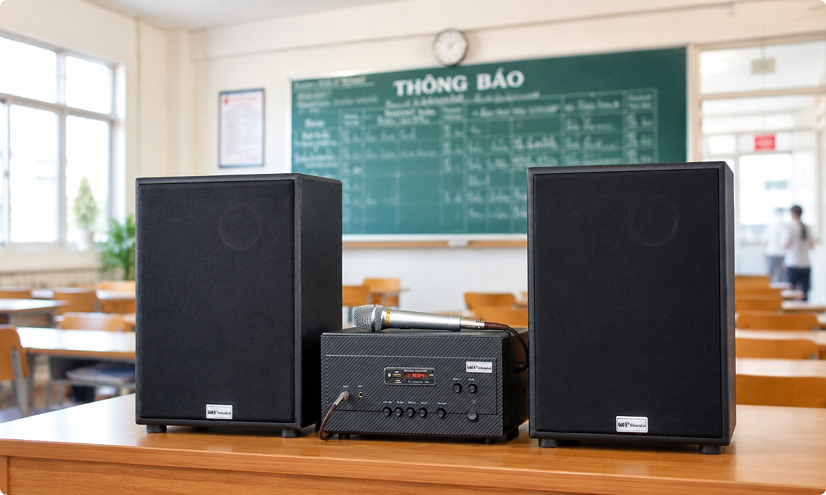 Loa âm thanh trường học phát thông báo
