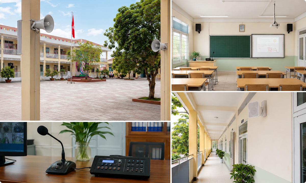 Dàn âm thanh cho trường học tiểu học