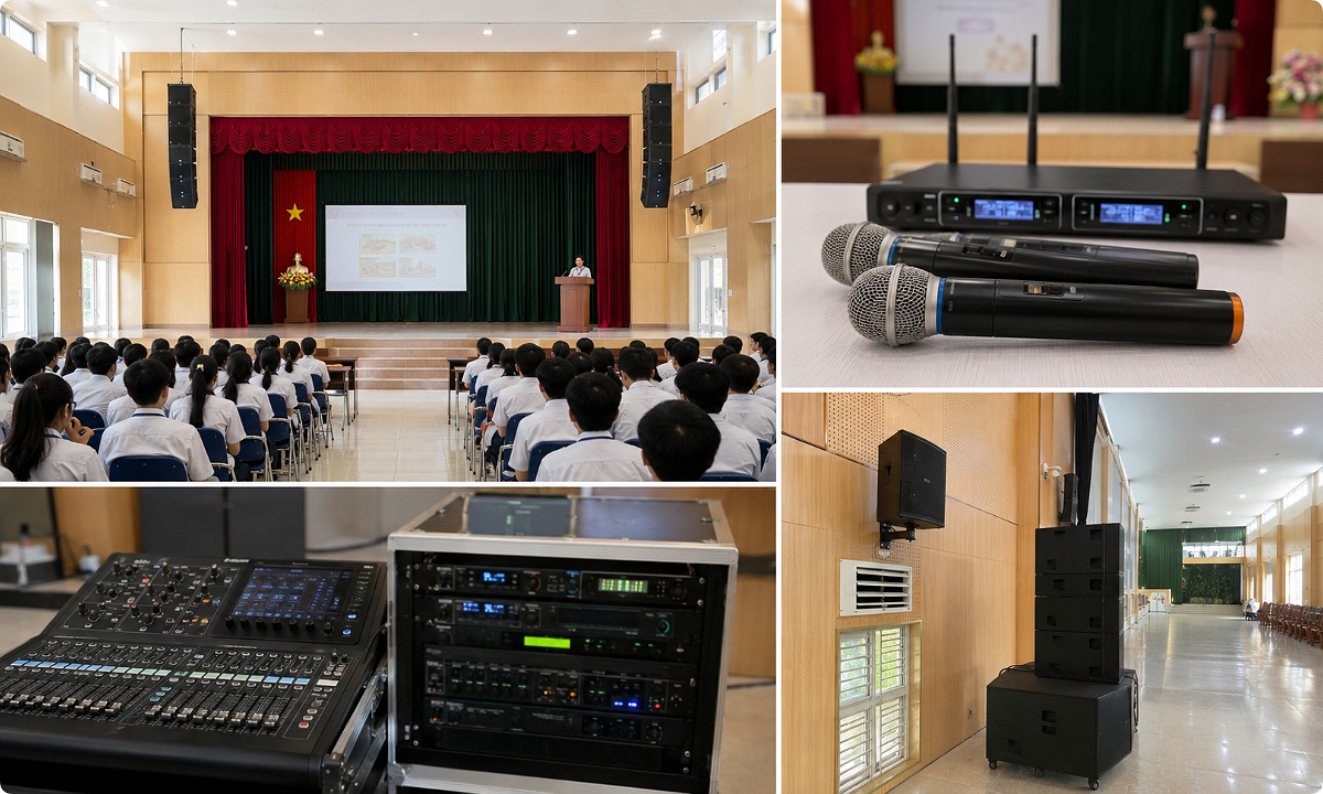 Dàn âm thanh cho trường học hội trường THPT