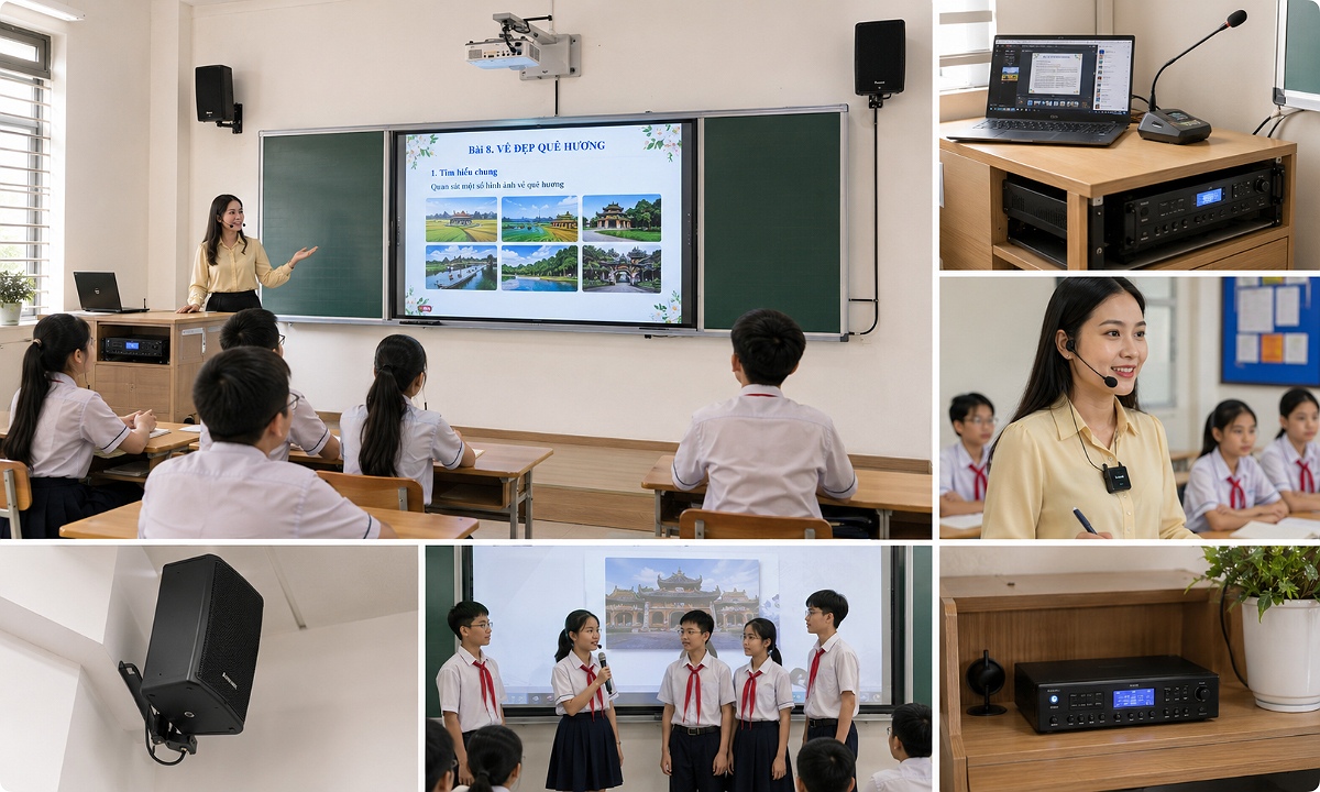 Dàn âm thanh cho trường học lớp học THCS