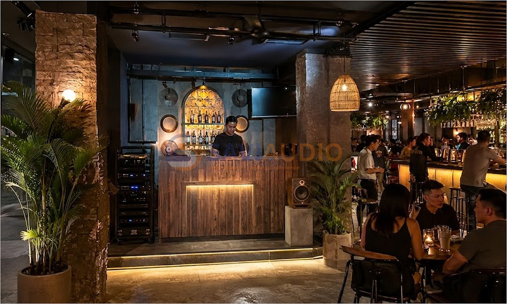 Dàn âm thanh cho quán bar nhỏ dưới 120m2