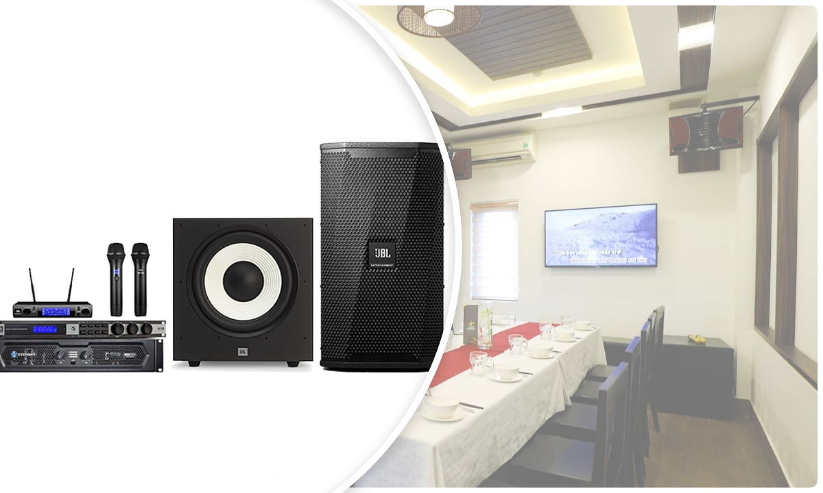 Cách bố trí dàn karaoke trong phòng trước khi kết nối