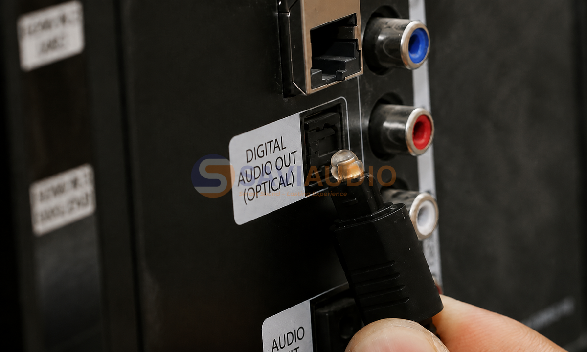 Kết nối amply với tivi Samsung qua cổng Optical