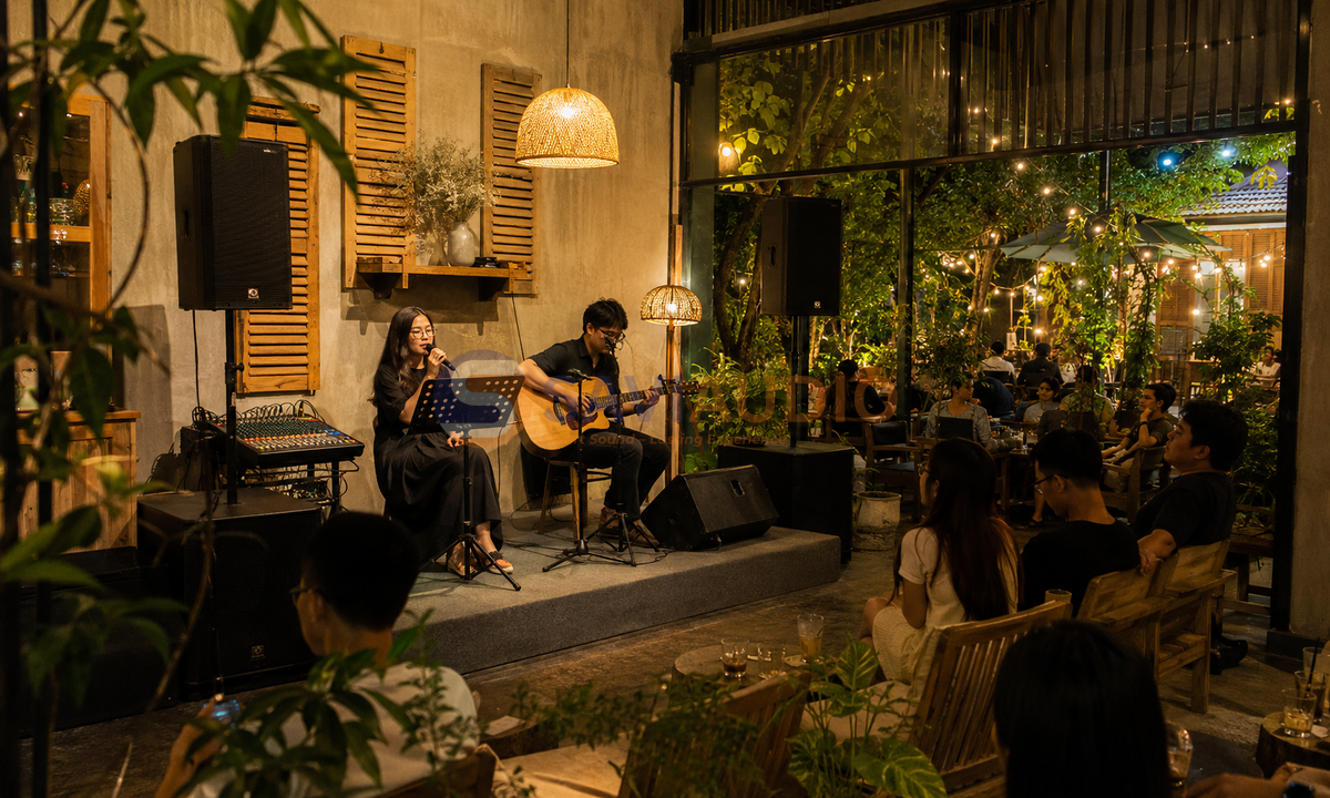 Âm thanh cho quán cafe acoustic, live music