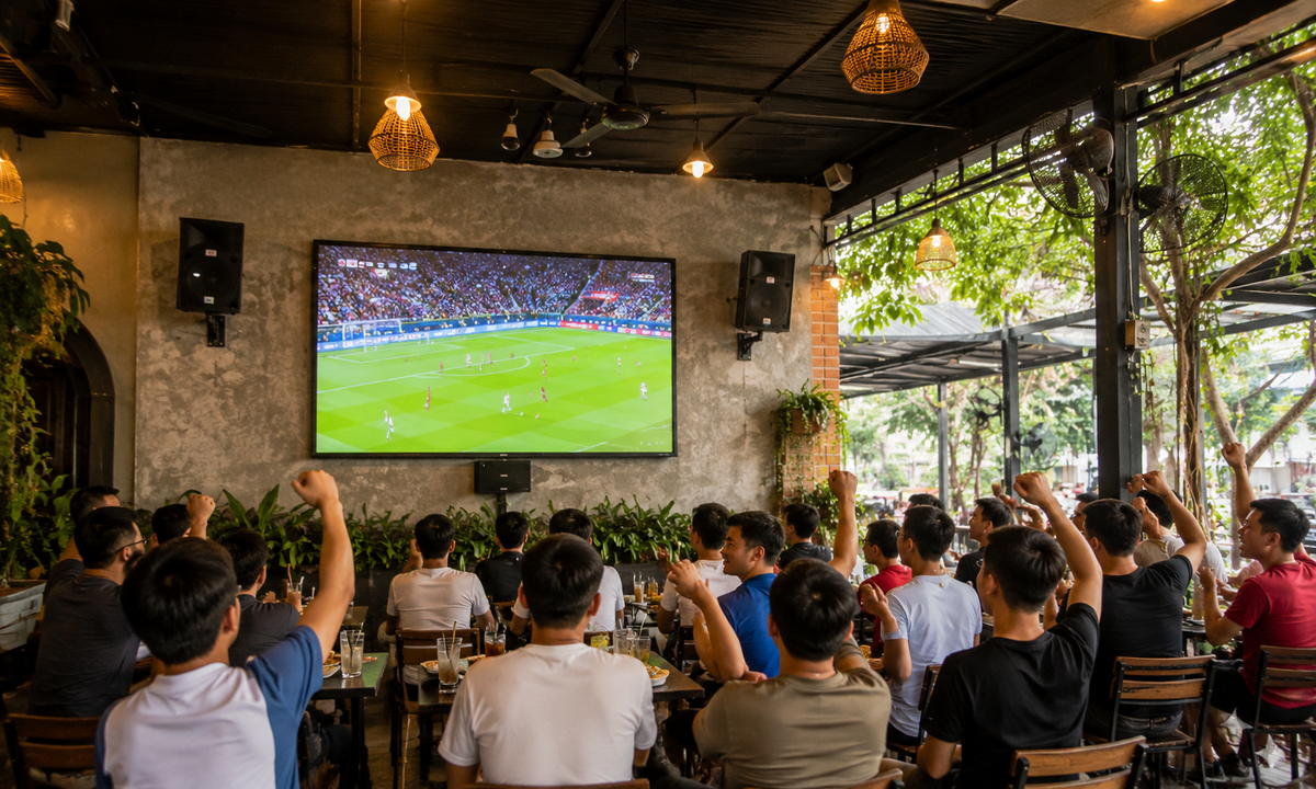Âm thanh cho quán cafe bóng đá