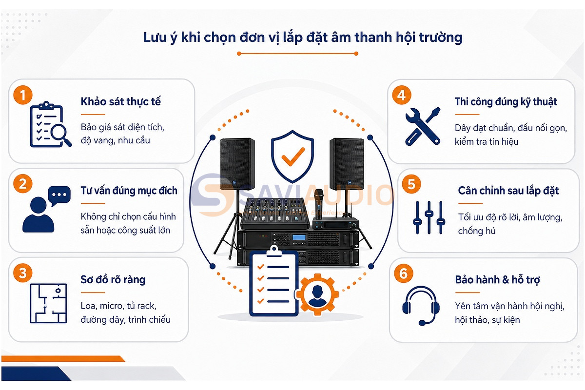 Lưu ý khi chọn đơn vị lắp đặt âm thanh hội trường