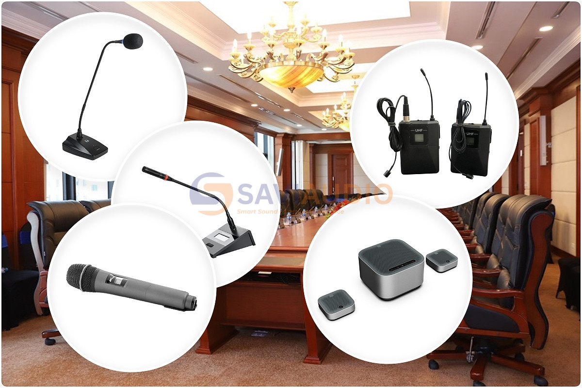 Micro không dây, micro cổ ngỗng và micro hội thảo