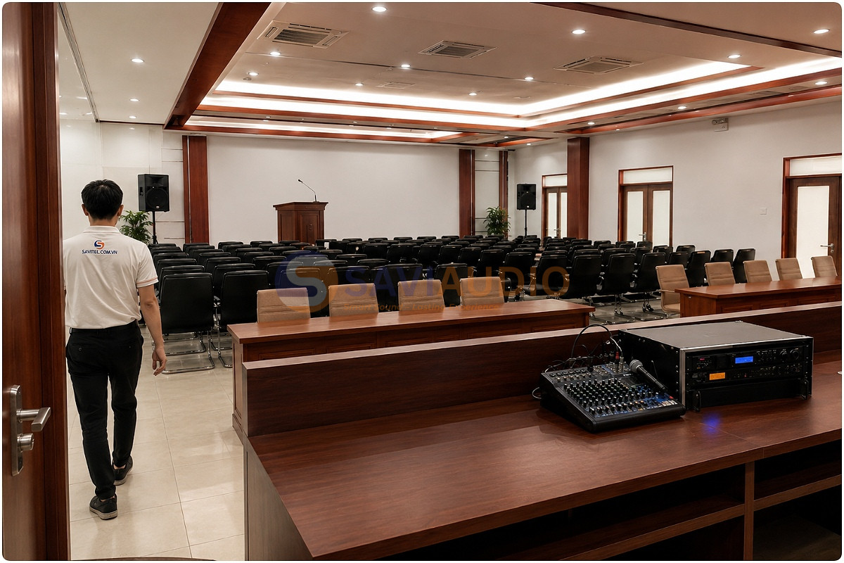 SAVIAUDIO tư vấn lắp đặt âm thanh hội trường, hội nghị, phòng họp