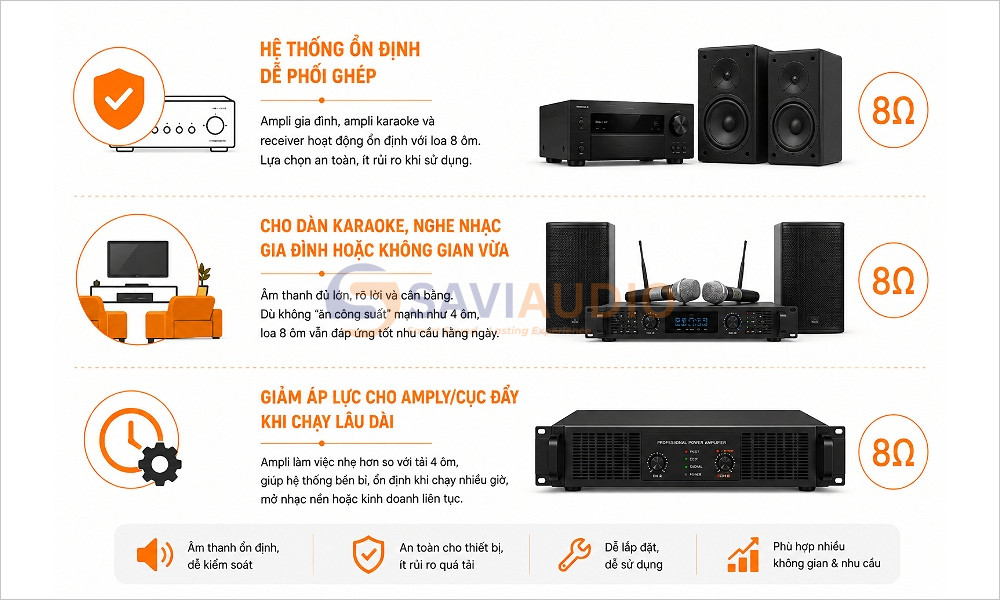 Chọn loa 8 ôm
