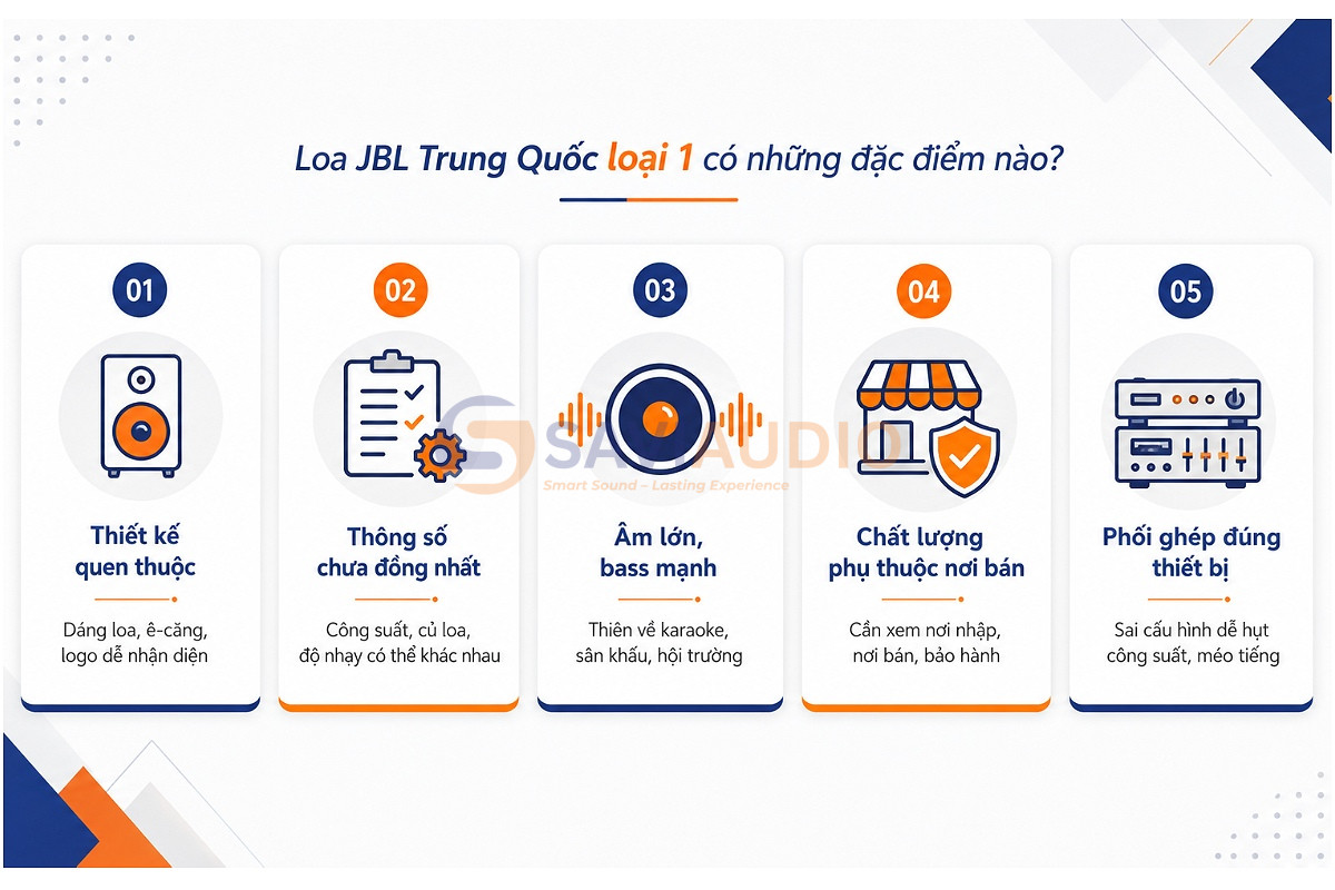 Loa JBL Trung Quốc loại 1 có những đặc điểm nào?