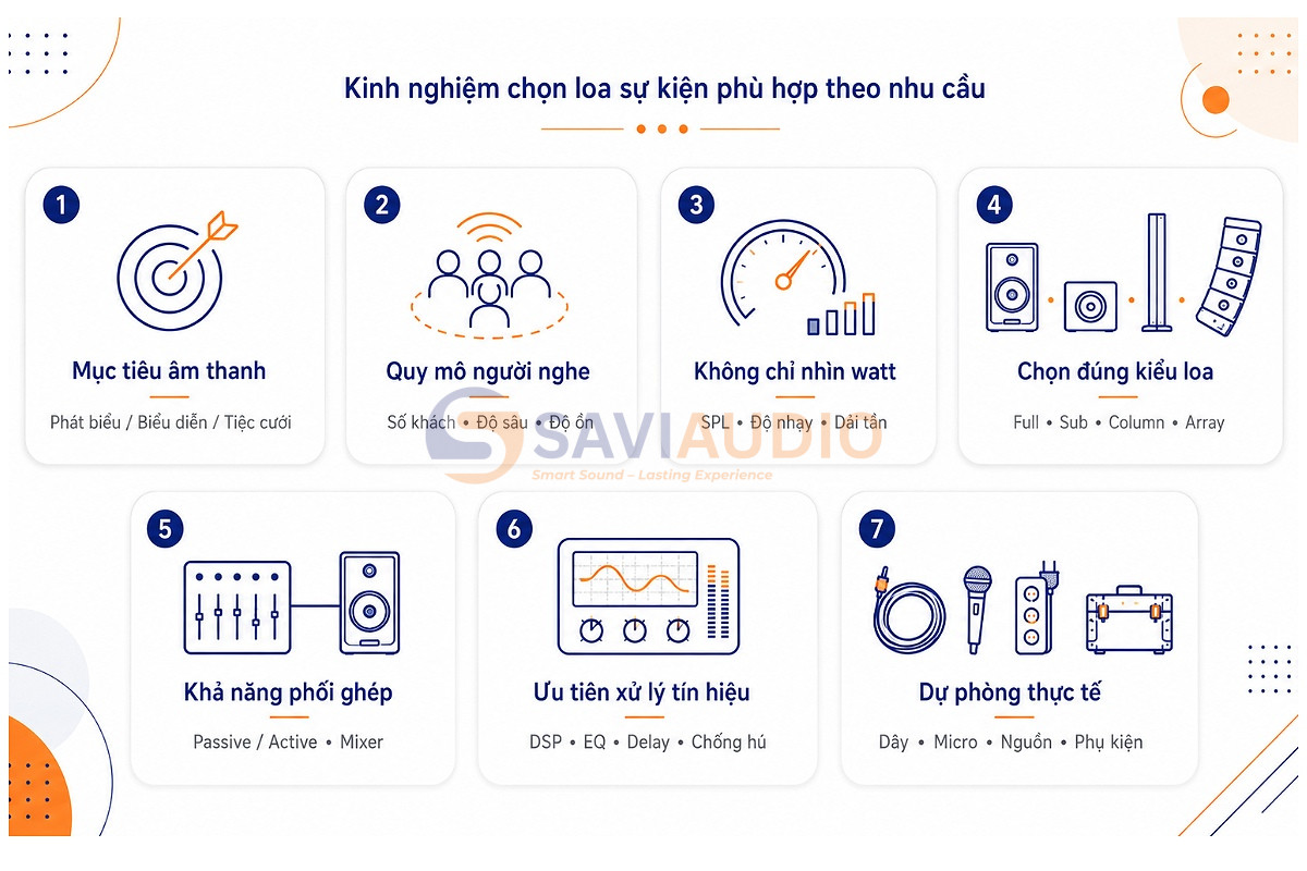 Kinh nghiệm chọn loa sự kiện phù hợp theo nhu cầu