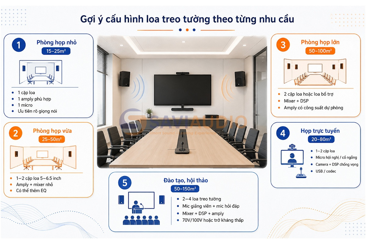Gợi ý cấu hình loa treo tường theo từng nhu cầu