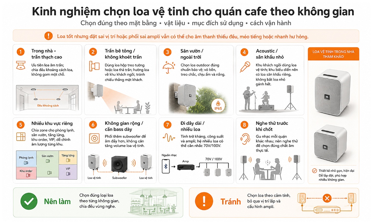 Kinh nghiệm chọn loa cho quán cafe