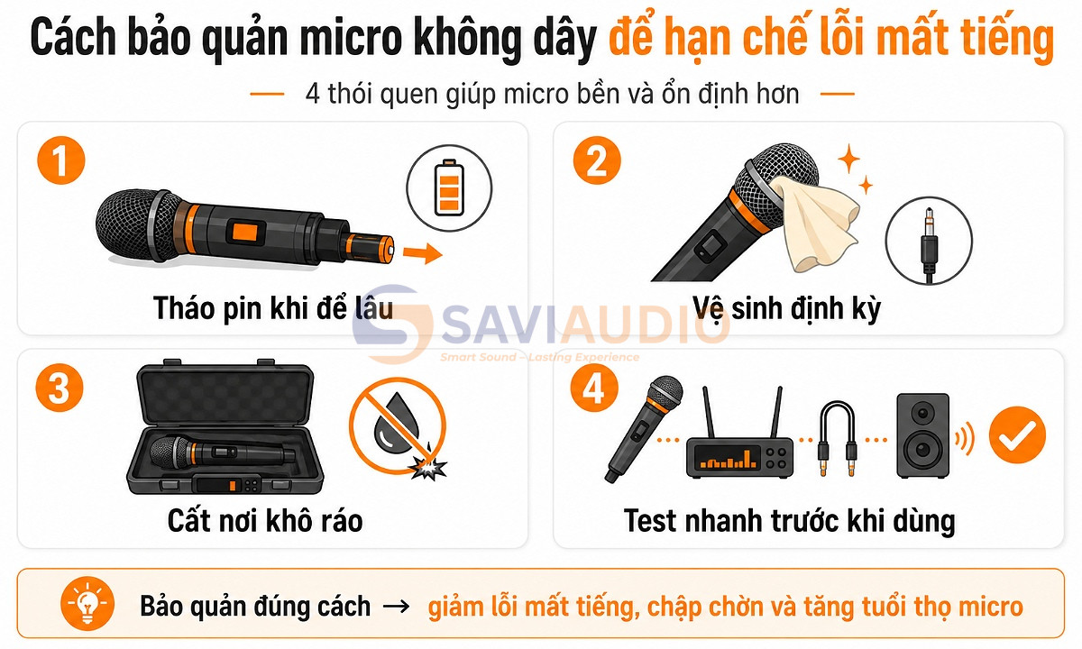 Bảo quản micro không dây