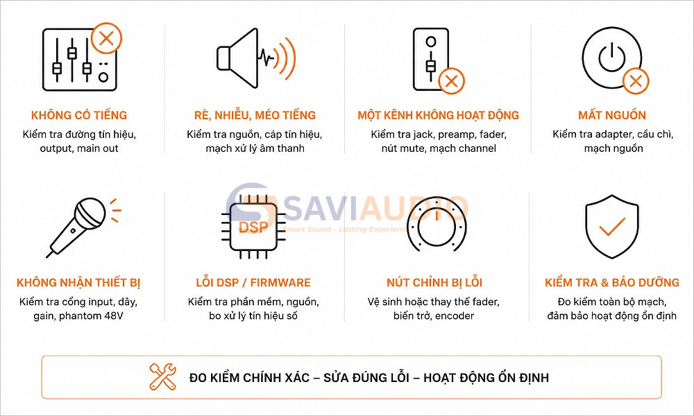 Những lỗi thường gặp ở mixer 