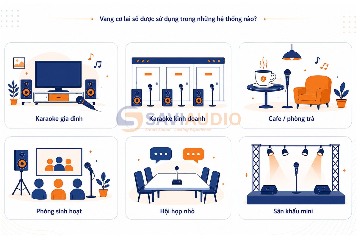 Vang cơ lai số được sử dụng trong những hệ thống nào?