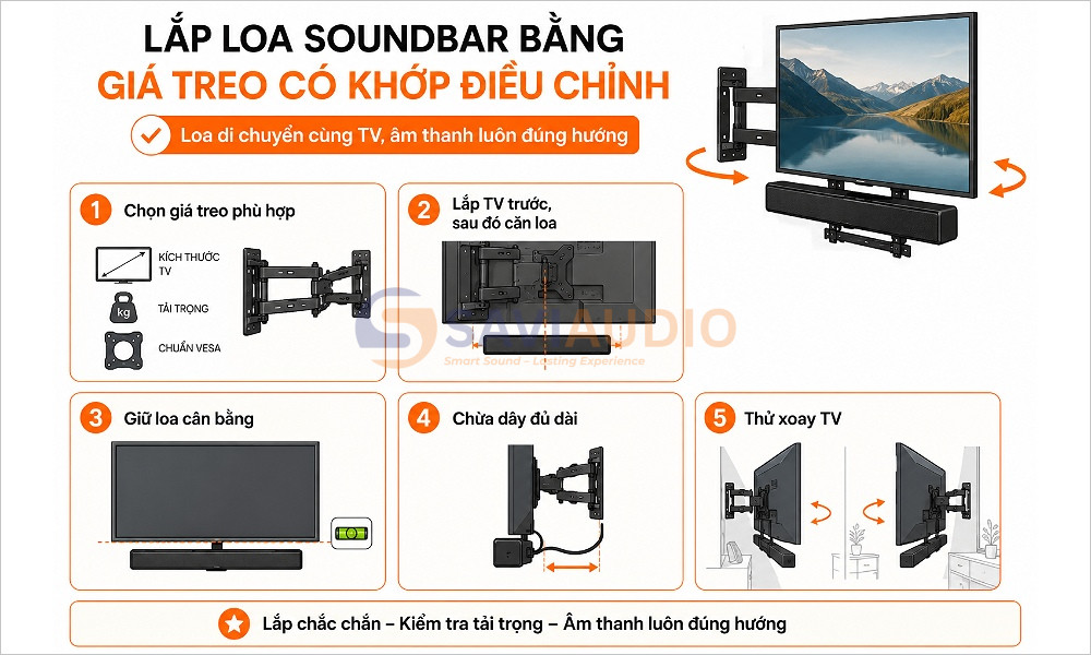 Lắp loa soundbar