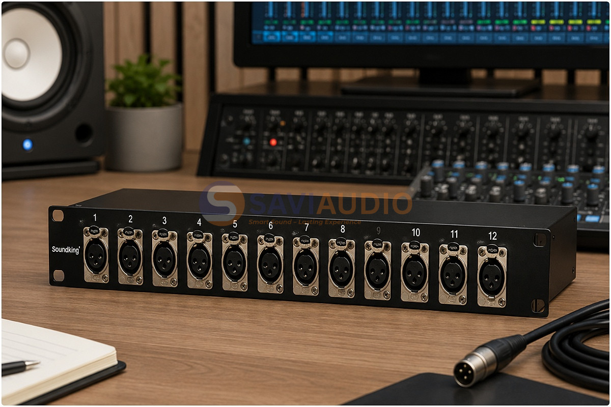 Soundking AG003B - bộ chia tín hiệu XLR 12 đường cho sân khấu