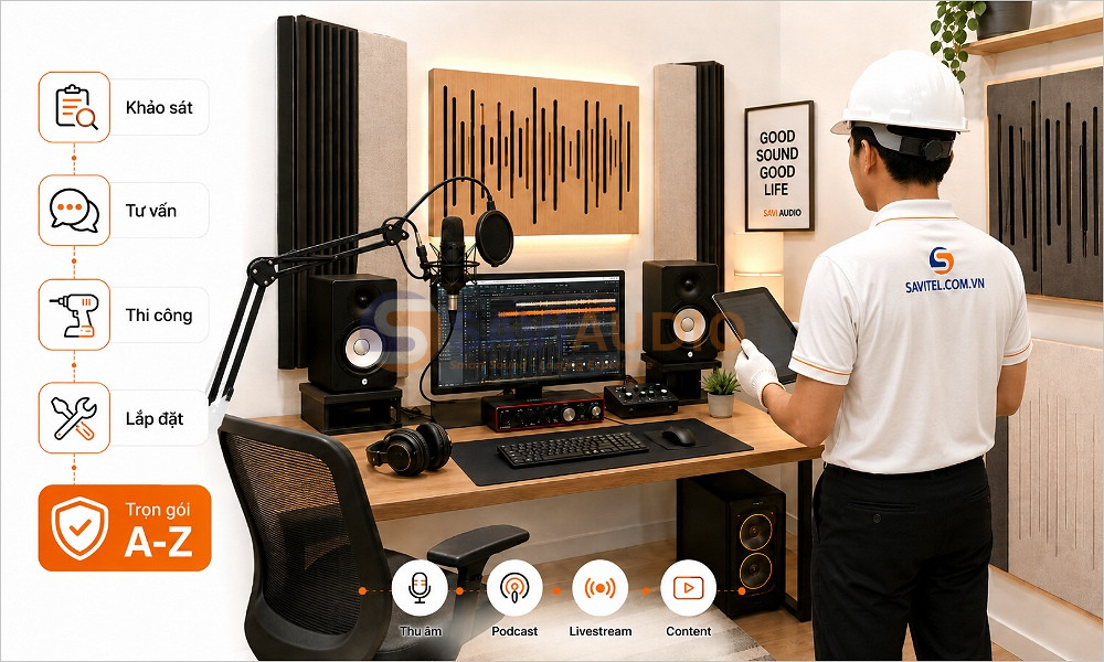SAVIAUDIO cung cấp dịch vụ làm phòng thu âm mini tại nhà