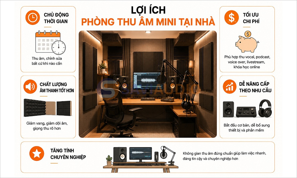 Thiết kế phòng thu âm mini tại nhà?