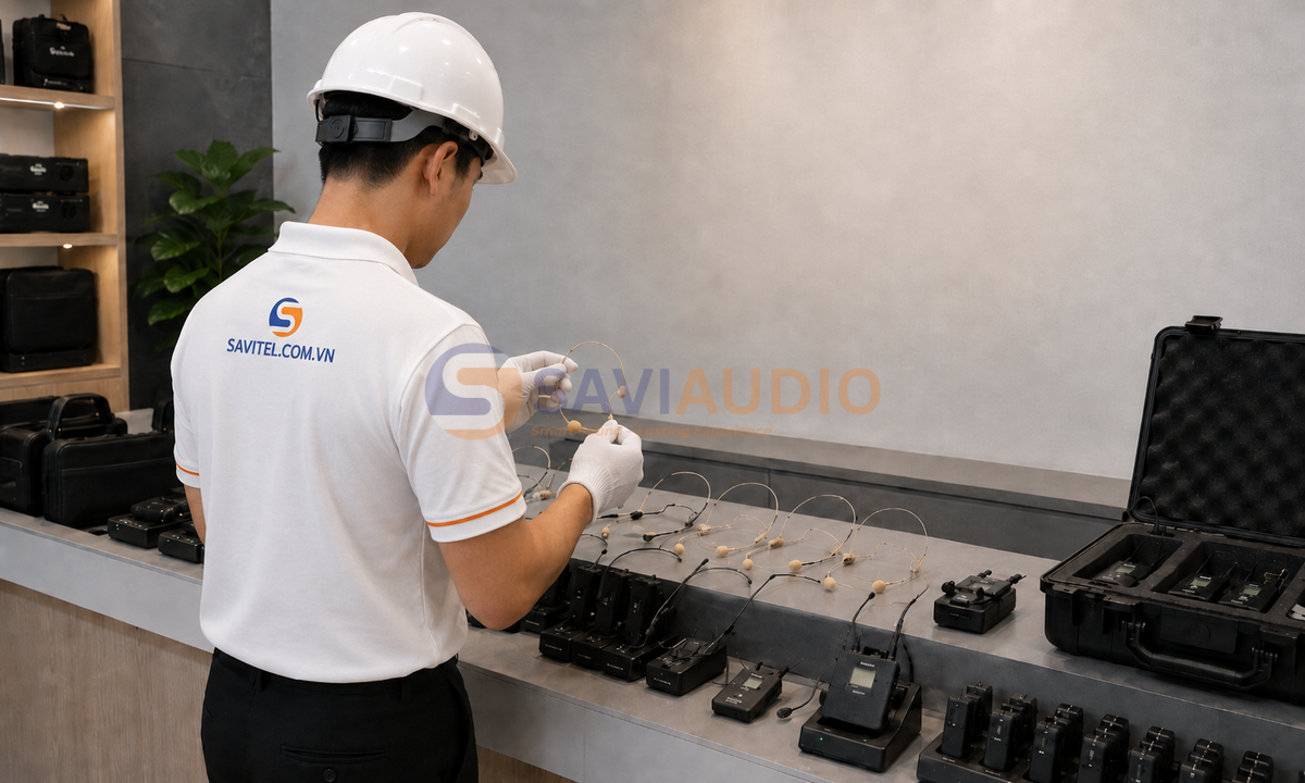 SAVIAUDIO - Đơn vị cung cấp dịch vụ cho thuê micro đeo tai HCM chất lượng