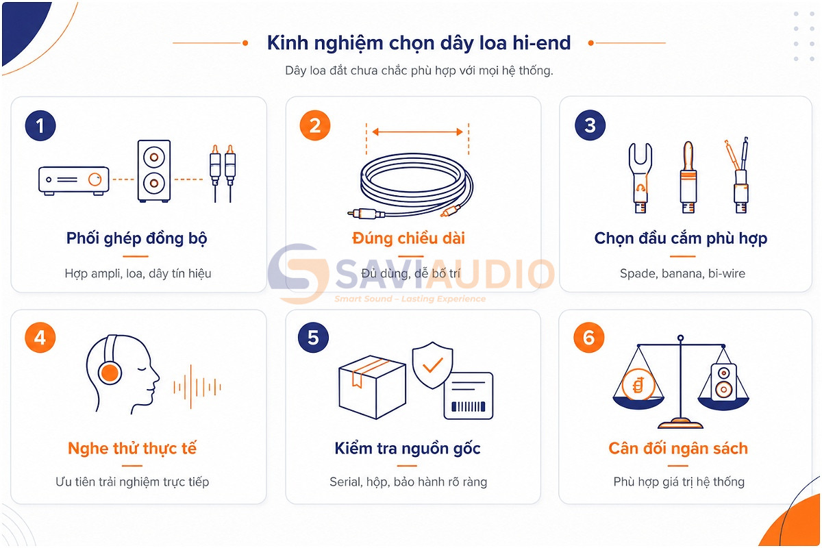 Kinh nghiệm chọn dây loa hi-end