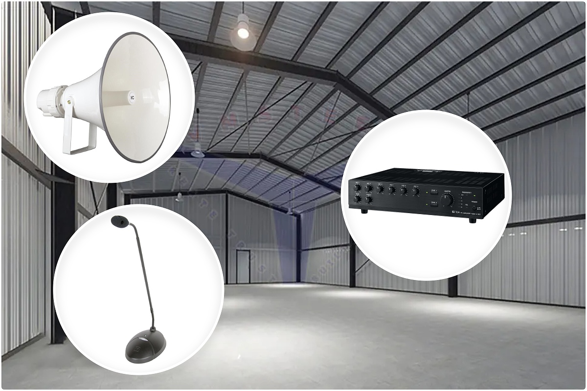 Cấu hình loa thông báo cơ bản cho nhà xưởng nhỏ