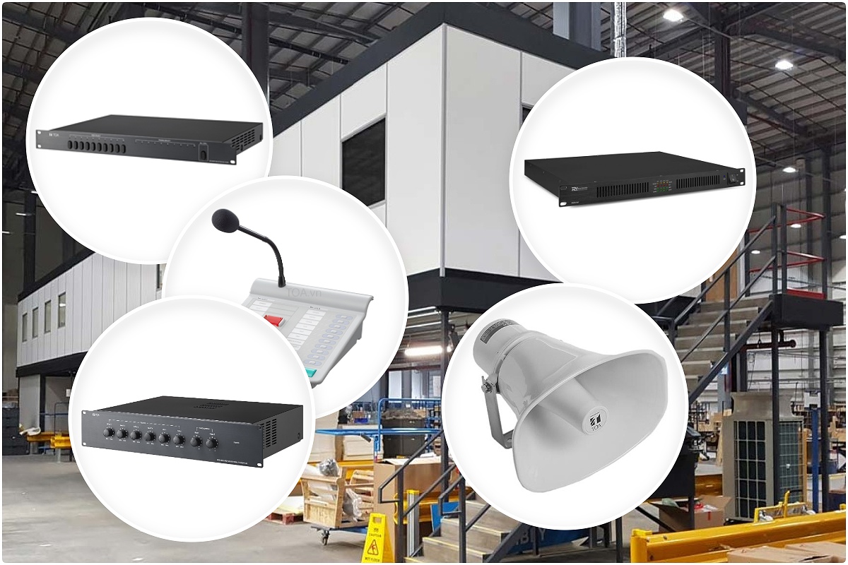 Cấu hình loa chia vùng cho nhà xưởng lớn