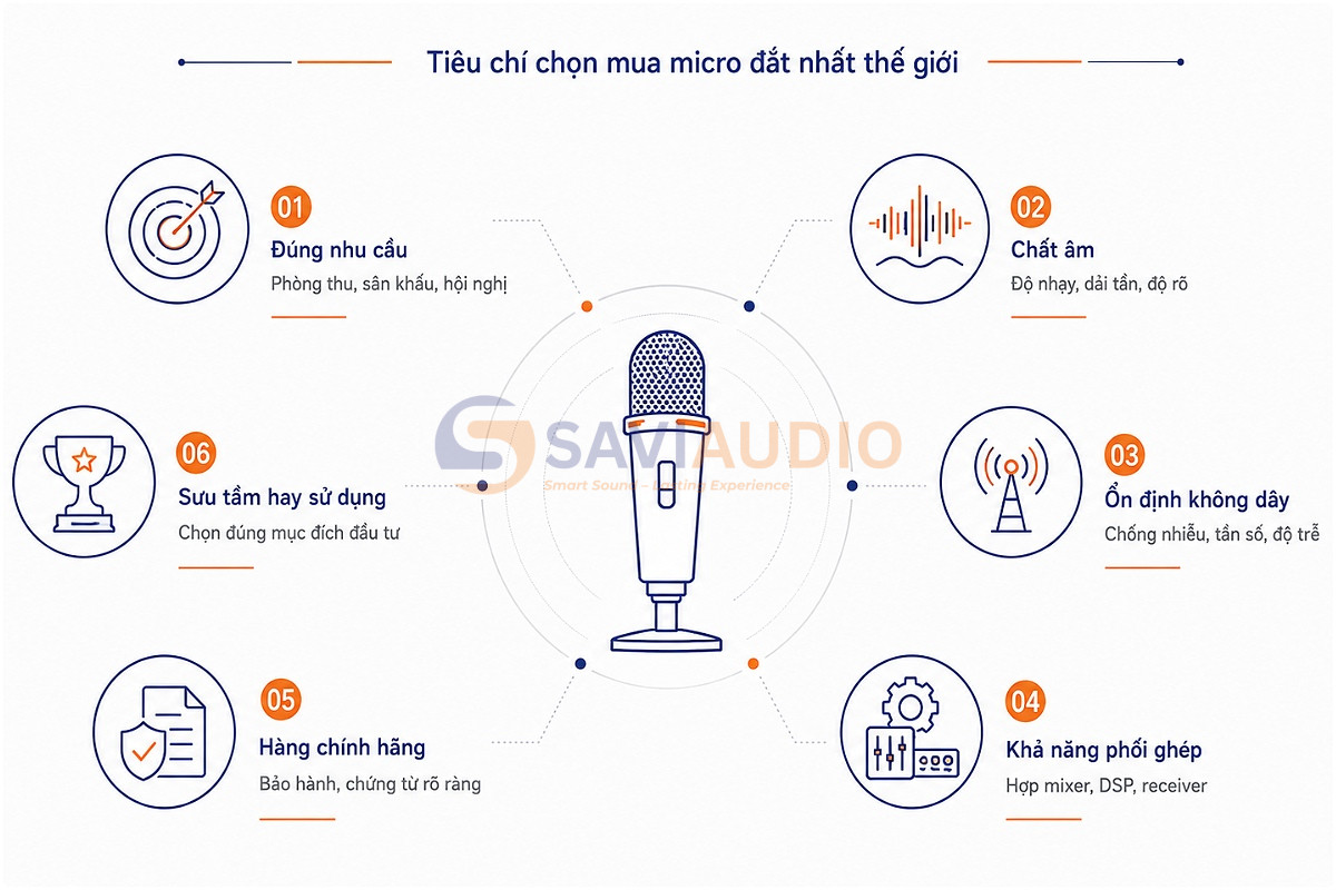 Tiêu chí chọn mua micro đắt nhất thế giới