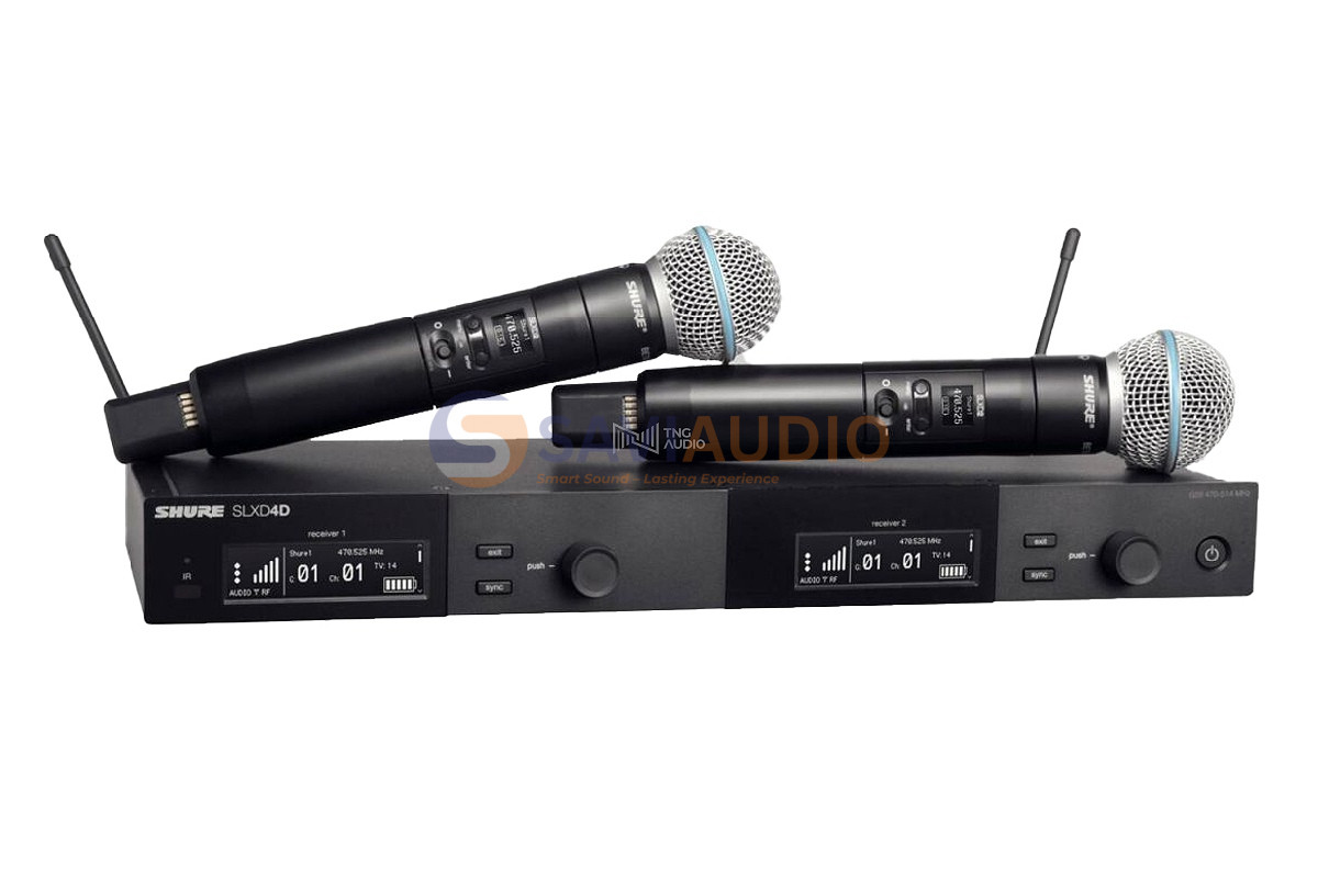 Micro Shure SLXD24D+/B58 hai tay cầm cho sân khấu sự kiện